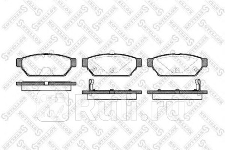 451 002B-SX - Колодки тормозные дисковые задние (STELLOX) Mitsubishi Colt Z3#A (2009-2012) для Mitsubishi Colt Z30 (2009-2012) рестайлинг, STELLOX, 451 002B-SX