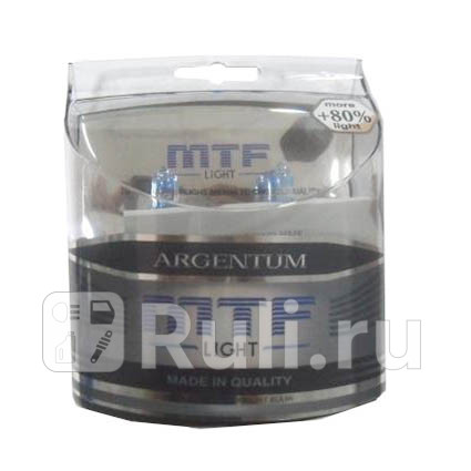 MTF-H1-AR80 - Лампа H1 (55W) MTF Argentum 4000K +80% яркости для Автомобильные лампы, MTF, MTF-H1-AR80