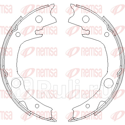 4729.00 - Колодки тормозные барабанные (комплект) (REMSA) Toyota Avensis 2 (2003-2006) для Toyota Avensis 2 T250 (2003-2006), REMSA, 4729.00