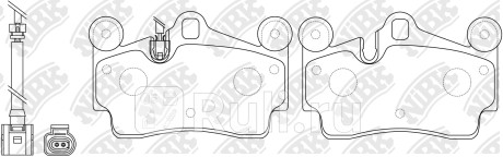 PN0347W - Колодки тормозные дисковые задние (NIBK) Audi Q7 (2009-2015) для Audi Q7 (2009-2015), NIBK, PN0347W