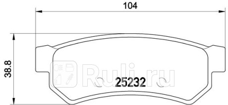 P 10 053 - Колодки тормозные дисковые задние (BREMBO) Chevrolet Lacetti хэтчбек (2004-2013) для Chevrolet Lacetti (2004-2013) хэтчбек, BREMBO, P 10 053