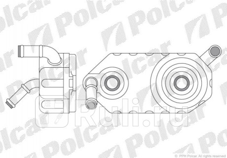 6713L8-1 - Радиатор масляный коробки передач (Polcar) Seat Cordoba (1993-1996) для Seat Cordoba (1993-1999), Polcar, 6713L8-1