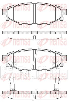 1136.12 - Колодки тормозные дисковые задние (REMSA) Subaru Outback BR (2009-2014) для Subaru Outback BR (2009-2014), REMSA, 1136.12