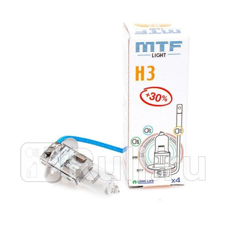 MTF-H3-LL - Лампа H3 (55W) MTF Long Life для Автомобильные лампы, MTF, MTF-H3-LL