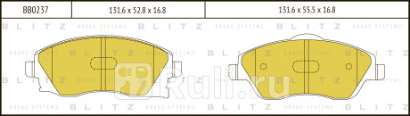 Колодки тормозные дисковые передние opel corsa  combo 00- BLITZ BB0237  для прочие, BLITZ, BB0237