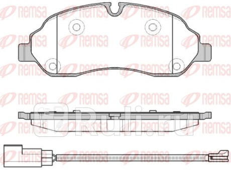 1602.02 - Колодки тормозные дисковые передние (REMSA) Ford Transit 7 (2014-2020) для Ford Transit 7 (2014-2021), REMSA, 1602.02