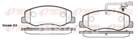 1442.01 - Колодки тормозные дисковые задние (REMSA) Opel Movano (1998-2010) для Opel Movano (1998-2010), REMSA, 1442.01