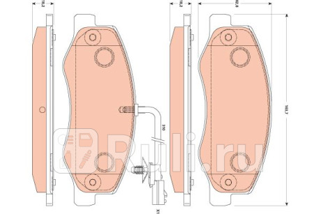 GDB1885 - Колодки тормозные дисковые задние (TRW) Opel Movano (2010-2020) для Opel Movano (2010-2020), TRW, GDB1885