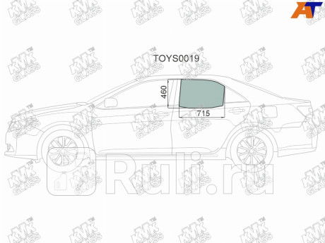 TOYS0019 - Стекло двери задней левой (KMK) Toyota Camry V50 (2011-2014) для Toyota Camry V50 (2011-2014), KMK, TOYS0019