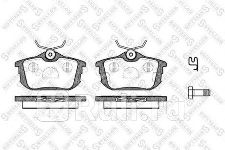 616 002B-SX - Колодки тормозные дисковые задние (STELLOX) Mitsubishi Colt Z3#A (2009-2012) для Mitsubishi Colt Z30 (2009-2012) рестайлинг, STELLOX, 616 002B-SX