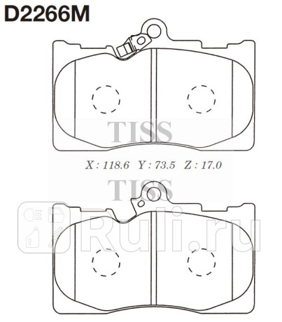 D2266M - Колодки тормозные дисковые передние (MK KASHIYAMA) Lexus GS (2011-2018) для Lexus GS (2011-2018), MK KASHIYAMA, D2266M