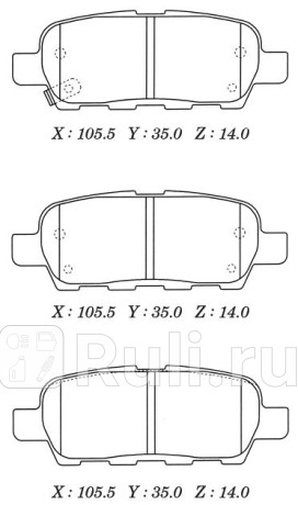 D1244M - Колодки тормозные дисковые задние (MK KASHIYAMA) Infiniti EX (2007-2013) для Infiniti EX (2007-2013), MK KASHIYAMA, D1244M