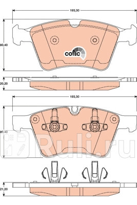 GDB1797 - Колодки тормозные дисковые передние (TRW) Mercedes X164 (2006-2012) для Mercedes X164 (2006-2012), TRW, GDB1797