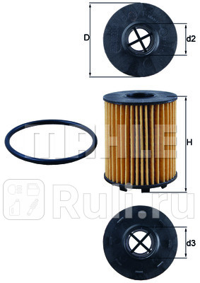 OX371D - Фильтр масляный (KNECHT) Fiat Doblo 2 (2010-2015) для Fiat Doblo 2 (2010-2015), KNECHT, OX371D