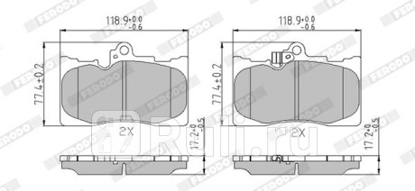 FDB4216 - Колодки тормозные дисковые передние (FERODO) Lexus GS (2011-2018) для Lexus GS (2011-2018), FERODO, FDB4216