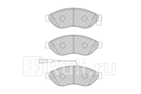 FVR1923 - Колодки тормозные дисковые передние (FERODO) Citroen Jumper 250 (2006-2014) для Citroen Jumper 250 (2006-2014), FERODO, FVR1923