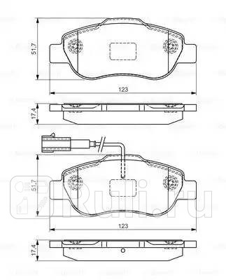 0 986 495 097 - Колодки тормозные дисковые передние (BOSCH) Fiat Ducato 290 (2014-2020) для Fiat Ducato 290 (2014-2020), BOSCH, 0 986 495 097