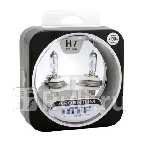 MTF-H7-AR130 - Лампа H7 (55W) MTF Argentum 4000K +130% яркости для Автомобильные лампы, MTF, MTF-H7-AR130
