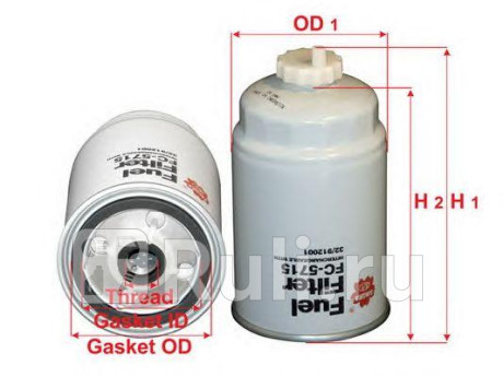 FC5715 - Фильтр топливный (SAKURA) Hyundai Getz (2005-2011) для Hyundai Getz (2005-2011) рестайлинг, SAKURA, FC5715