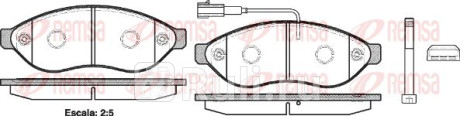 1237.01 - Колодки тормозные дисковые передние (REMSA) Citroen Jumper 250 (2006-2014) для Citroen Jumper 250 (2006-2014), REMSA, 1237.01