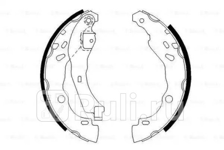 0 986 487 627 - Колодки тормозные барабанные (комплект) (BOSCH) Renault Symbol 2 (2008-2012) для Renault Symbol (2008-2012), BOSCH, 0 986 487 627