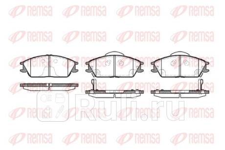 0224.22 - Колодки тормозные дисковые передние (REMSA) Hyundai Getz (2002-2005) для Hyundai Getz (2002-2005), REMSA, 0224.22