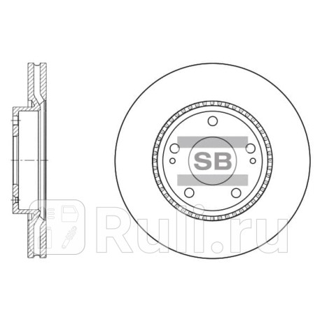 SD1051 - Диск тормозной передний (HI-Q) Kia Venga (2009-2018) для Kia Venga (2009-2018), HI-Q, SD1051
