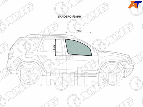 SANDERO FD/RH - Стекло двери передней правой (XYG) Renault Duster рестайлинг (2015-2021) для Renault Duster (2015-2021) рестайлинг, XYG, SANDERO FD/RH