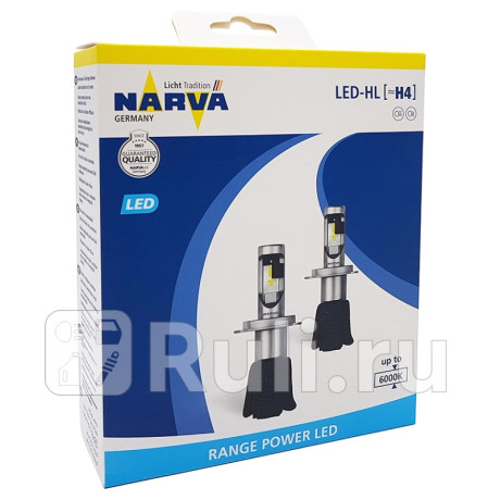 180043000 - Светодиодная лампа H4 (15,8W) NARVA 6000K для Автомобильные лампы, NARVA, 180043000