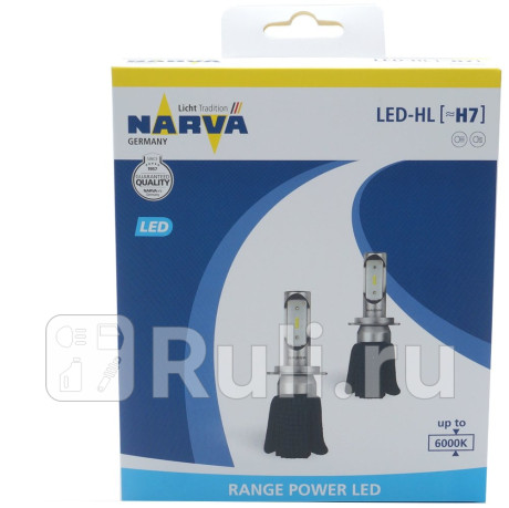 180053000 - Светодиодная лампа H7 (15,8W) NARVA 6000K для Автомобильные лампы, NARVA, 180053000