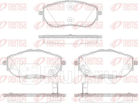 1561.02 - Колодки тормозные дисковые передние (REMSA) Toyota Auris (2012-2019) для Toyota Auris (2012-2019), REMSA, 1561.02