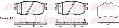 1208.02 - Колодки тормозные дисковые передние (REMSA) Hyundai i20 (2008-2014) для Hyundai i20 (2008-2014), REMSA, 1208.02