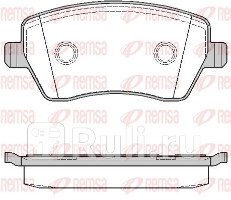 0987.00 - Колодки тормозные дисковые передние (REMSA) Renault Kaptur (2016-2020) для Renault Kaptur (2016-2021), REMSA, 0987.00