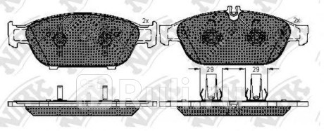 PN31016 - Колодки тормозные дисковые передние (NIBK) Mercedes X204 (2008-2012) для Mercedes X204 (2008-2012), NIBK, PN31016